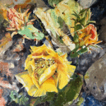 3 Cactus, 30x36, oil on board