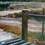 Cattleguard, Oil on Panel
