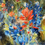 Indian Paintbrush, 36x36, oil on board